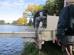 Die fertige Karpfenrutsche